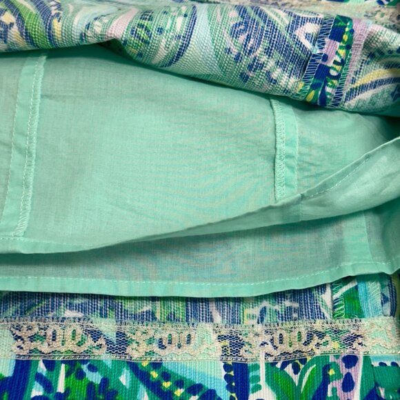 Lily Pulitzer Penelope Poolside Blue Shift, Size 2 - Picture 8 of 8